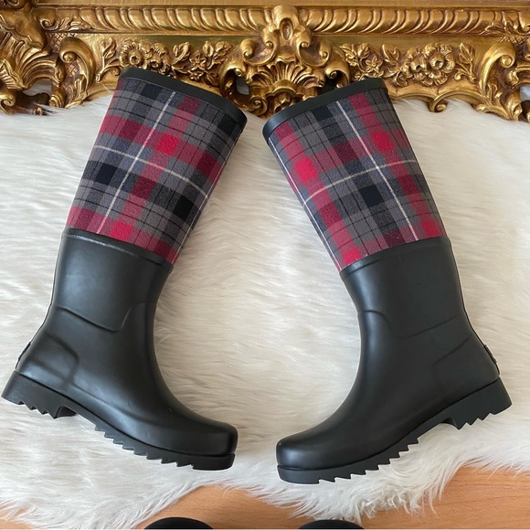UGG Australia Sabene Plaid Tall Rain Boots - Picture 3 of 16